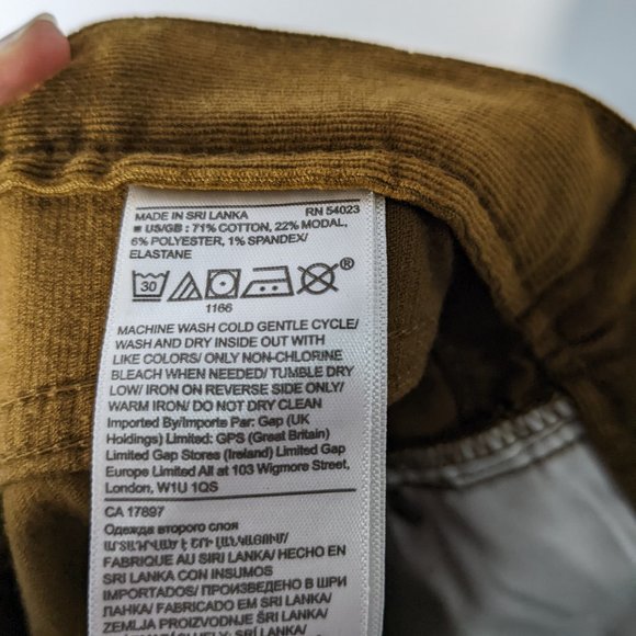 BNWT Banana Republic Mid Rise Skinny Ankle Cords Brown Tan Size 27 Short - Picture 9 of 10